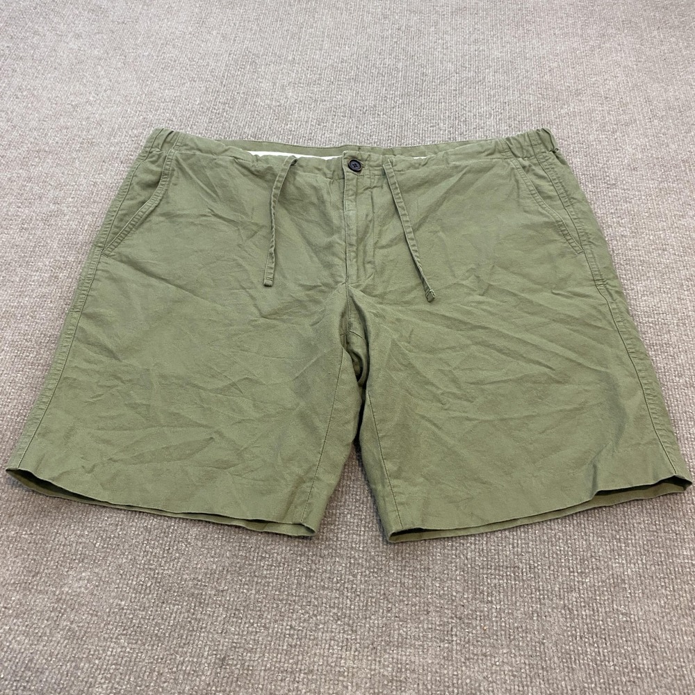 Murano Shorts Mens 40 Green Linen Cotton‎ Chino Drawstring Casual Summer Beach